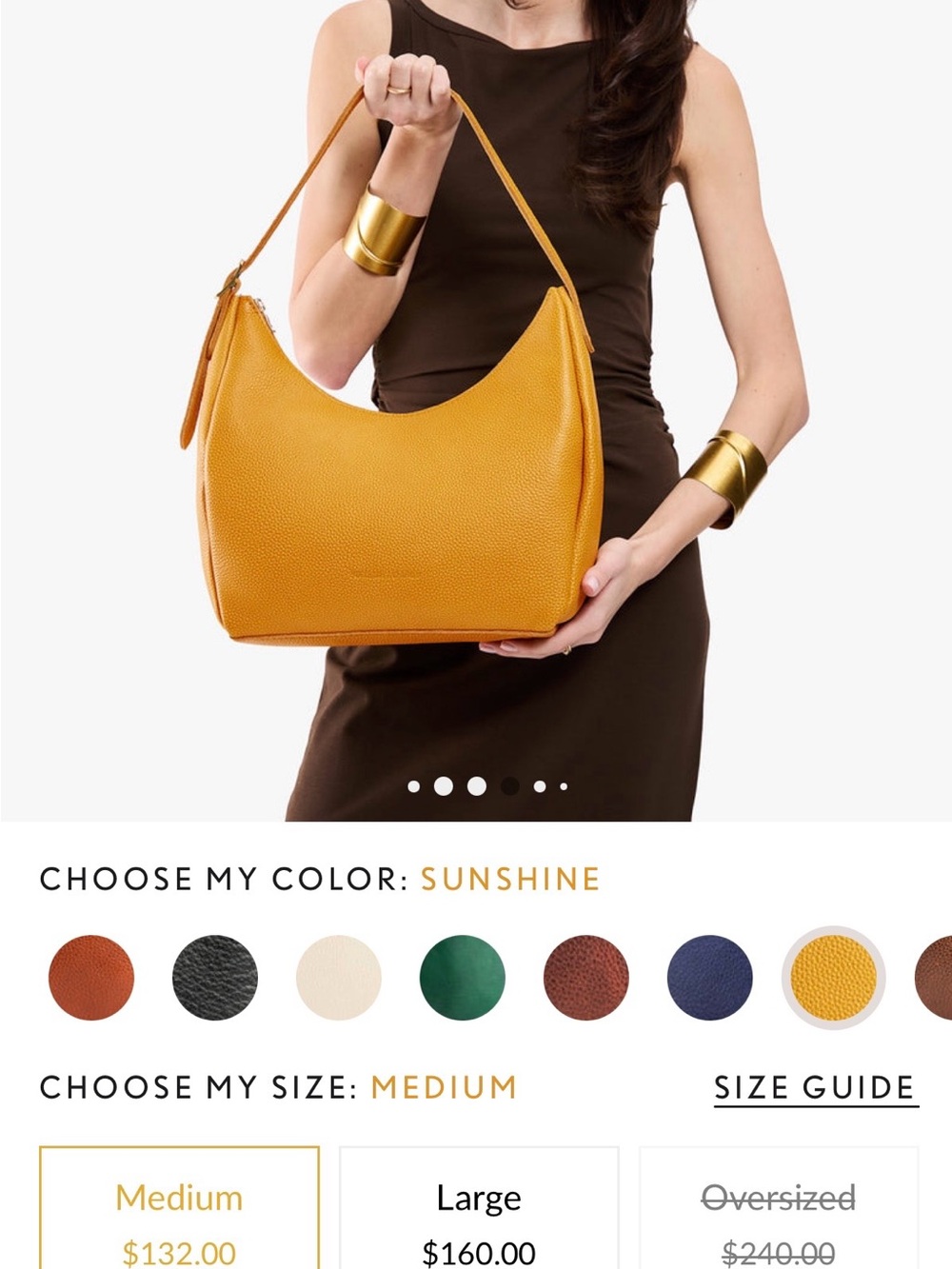 Portland Leather Goods Medium Aspen in Sunshine. Premium - Picture 13 of 16